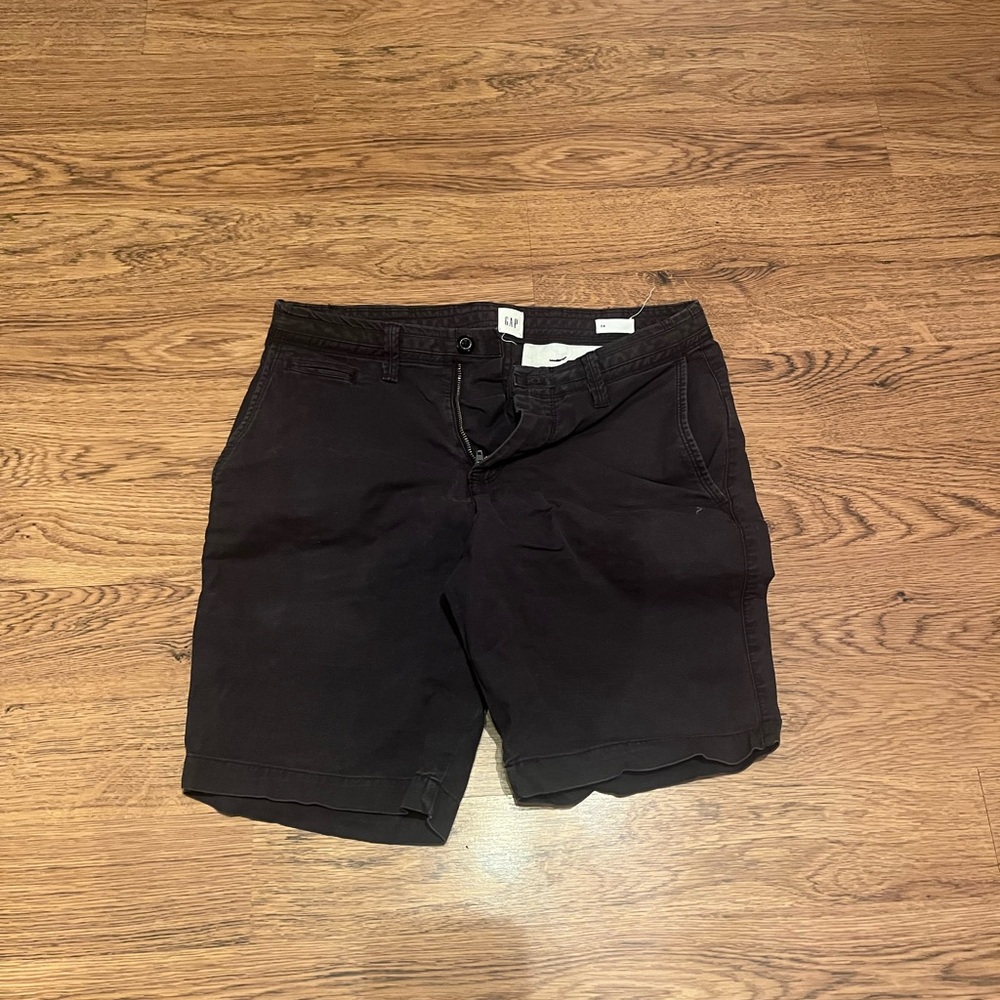 GAP Black Flat Front Shorts Classic Style